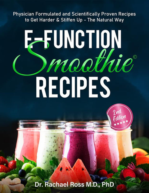 Efunction Smoothie Recipe Book cover with a vibrant image of fresh smoothies in clear glasses, showcasing the healthy and delicious recipes inside